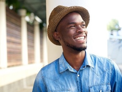 Patient with White Teeth in Honolulu